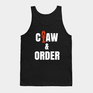 Claw & Order Funny Lobster Law and Order Tank Top